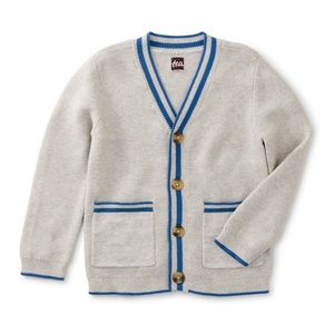 Tea Collection Pop Pocket Cardigan Grey XS 2-3T